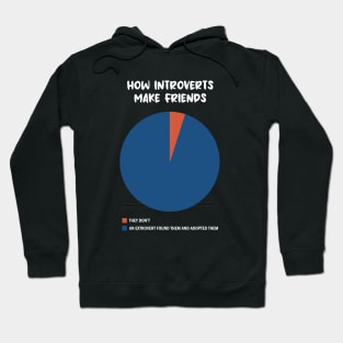 How Introverts make friends Hoodie